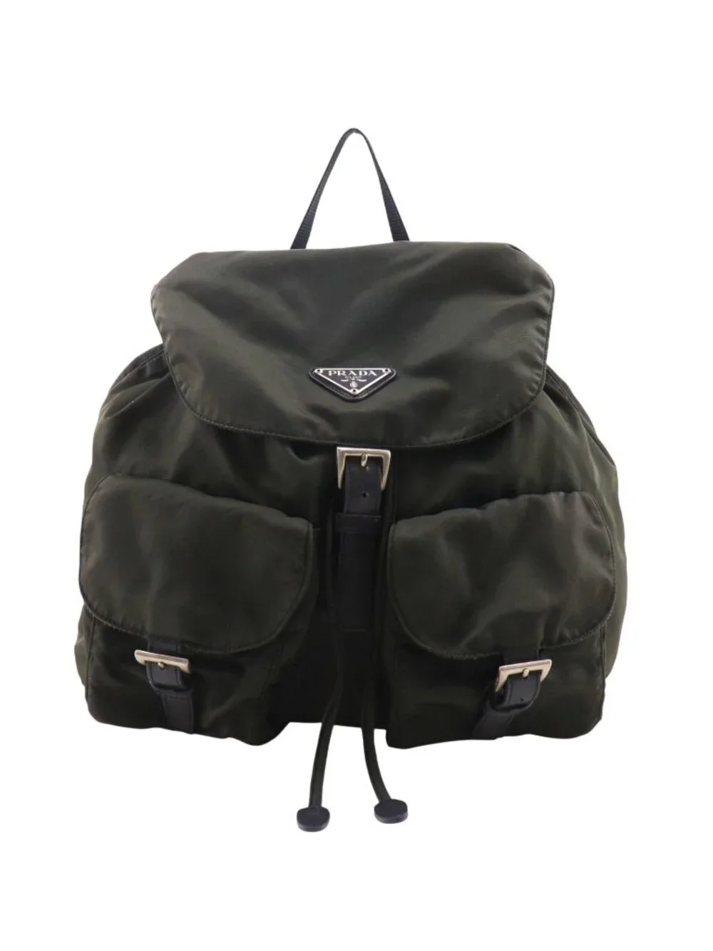 Prada Nylon Khaki Backpack